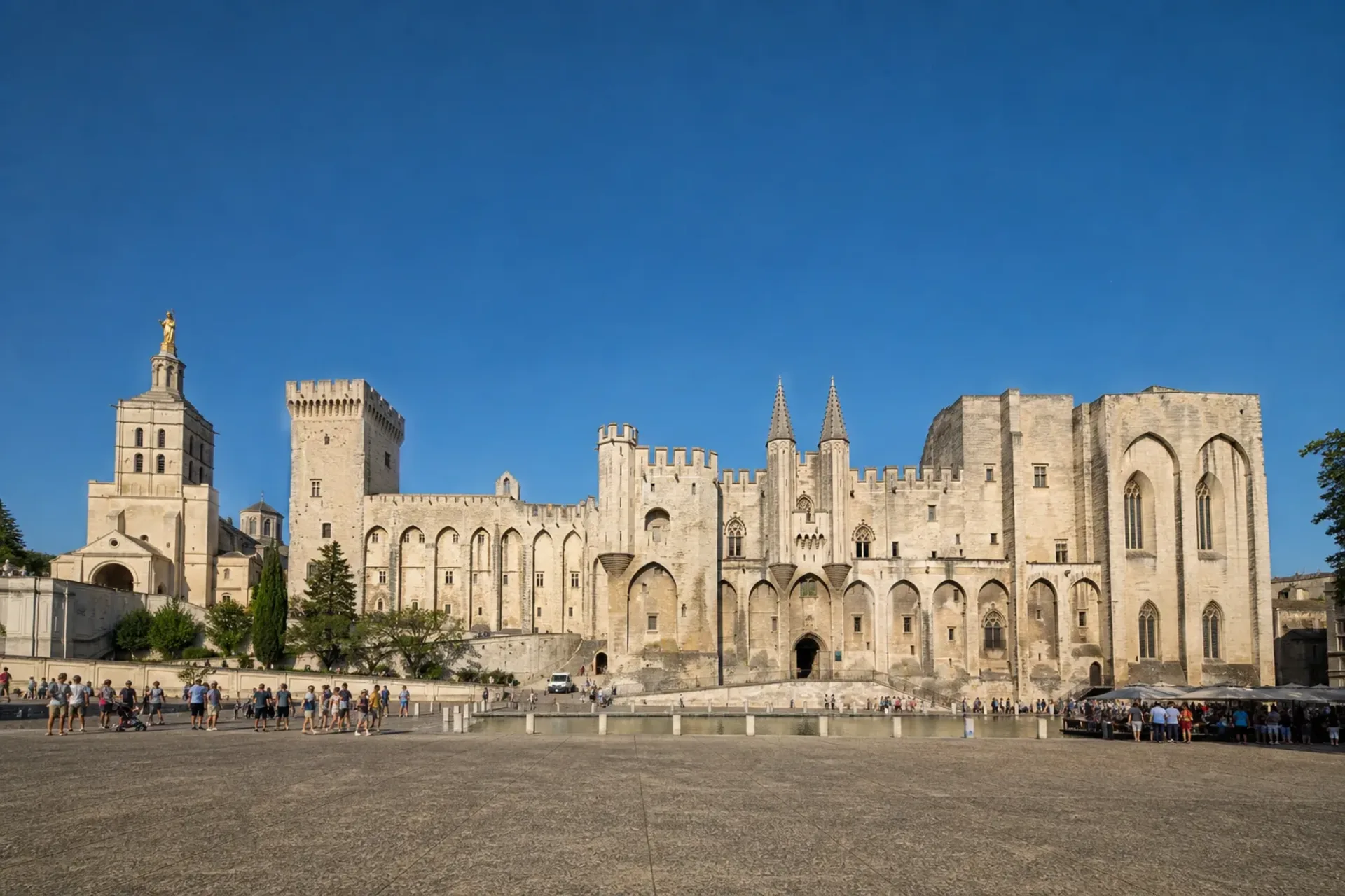 France-The historic Palace of the Popes in Avignon, a highlight of the Avalon Burgundy Provence river cruise.