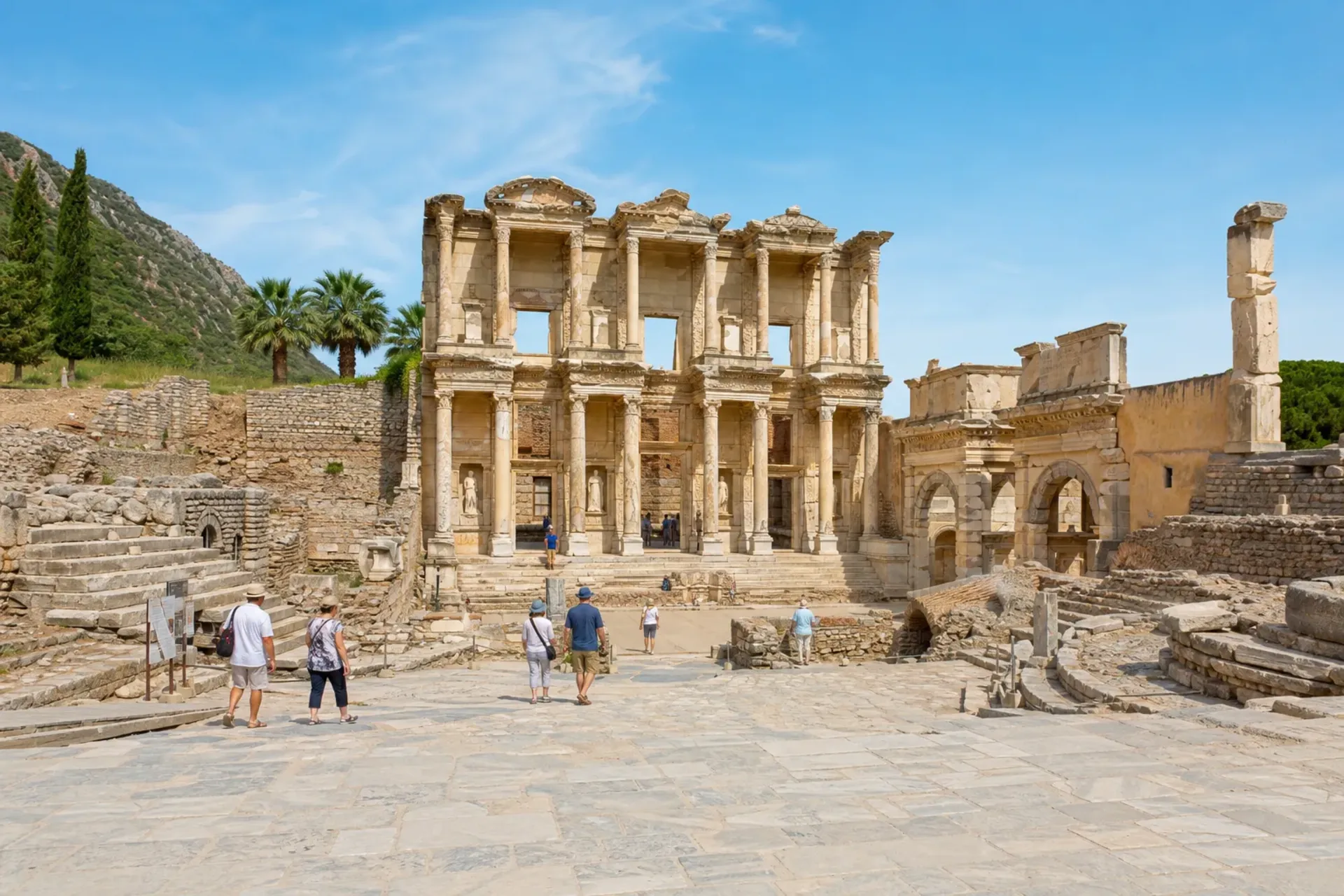 Greece and Turkey-The ancient ruins of Ephesus visited during an Enchanted Greece Turkey cruise.