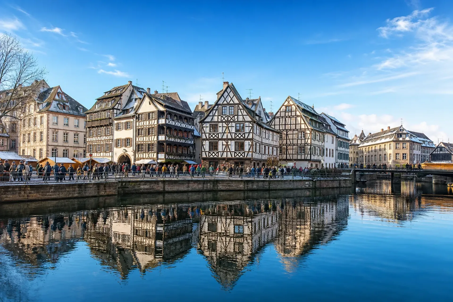 Germany & France-The scenic Petite France district in Strasbourg, a highlight of the Rhine Main Winter journey river cruise.