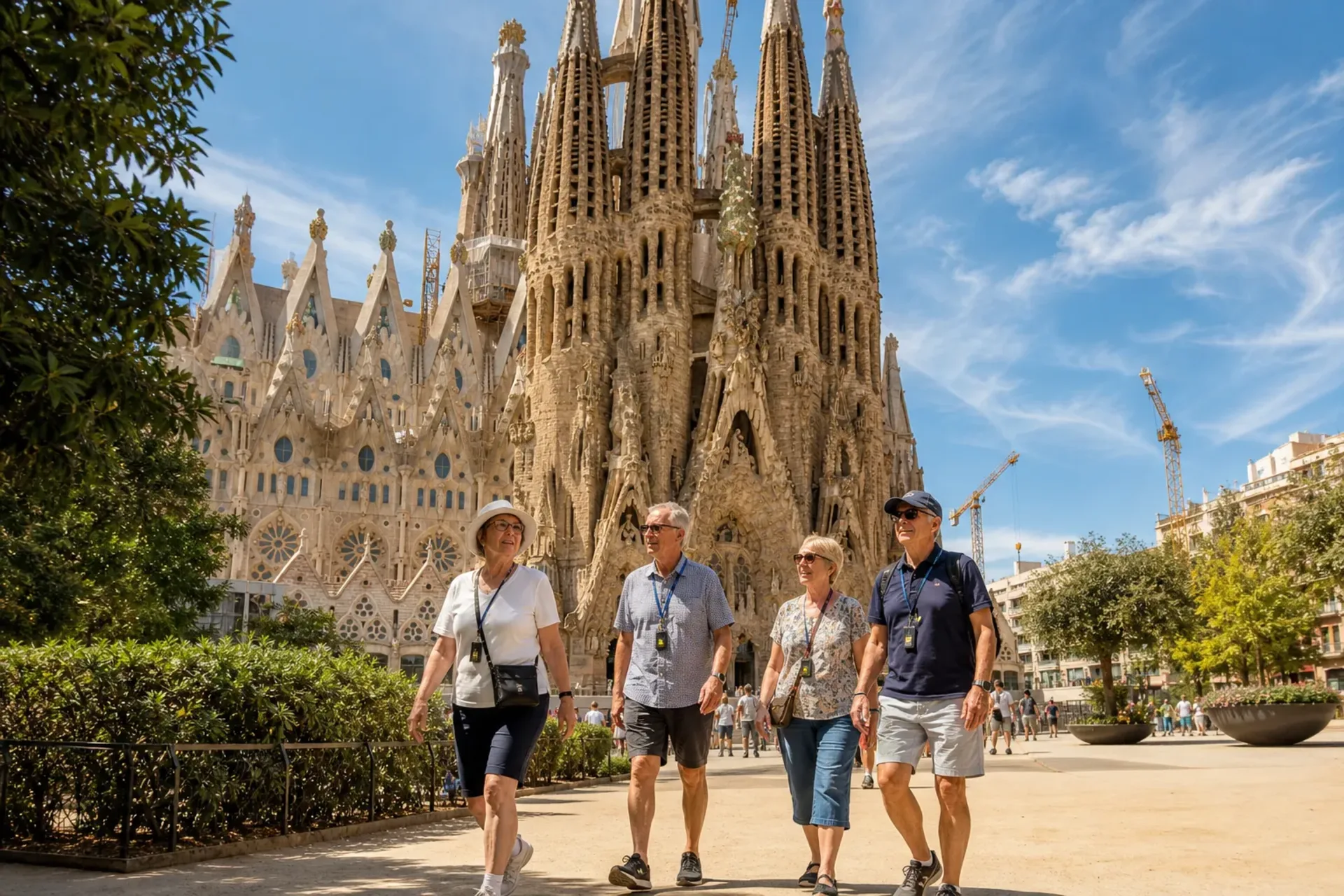 Spain-The iconic spires of the Sagrada Família in Barcelona, a key highlight of our value-conscious Costa Brava tour.